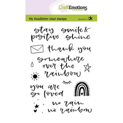 CraftEmotions Clear Stamps - Handletter Rainbow